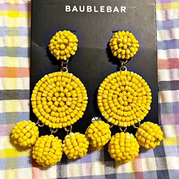 BaubleBar Jewelry - BabbleBar Yellow Seed Bead Chandelier Earrings